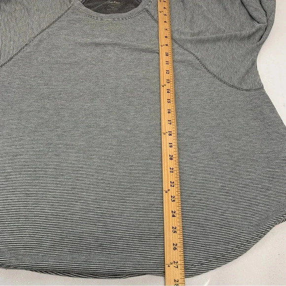 Calvin Klein Performance Blouse Top Woman 1X Stripe Raglan Long Sleeve Quick Dry - Picture 10 of 10